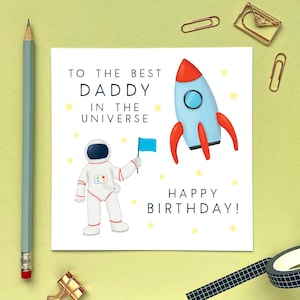Personalisierte Geburtstagskarte für Papa | Papa, Opa, Opa, Opa, Opa, Opa, Opa | Bester Papa des Universums, 30er 40er 50er 60er Jahre