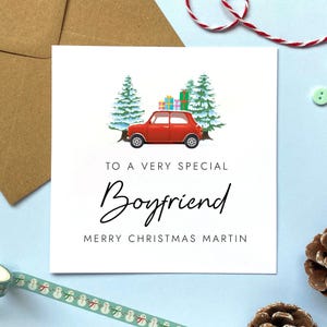 Personalised Christmas Card for Boyfriend | Him, Man, Male, Partner, Fiancé, Husband, Dad, Brother, Uncle, Son, Grandson, Brother in Law