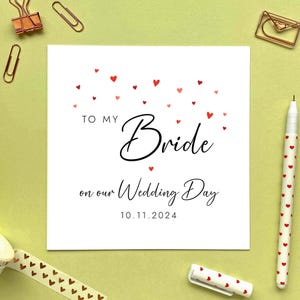 personnalisée à ma mariée le jour de notre mariage | Future épouse, futur mari, marié, jeune marié, fiancé, fiancée, partenaire, lui, elle