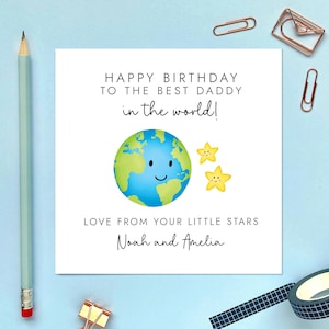 Bester Papa der Welt Geburtstagskarte von Kindern, Kind, Baby, Kids, für Papa, Papa, Opa, Opa, Urgroßvater, Opa, Opa