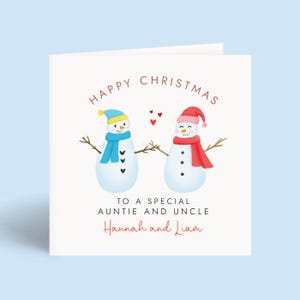 Personalised Christmas Card for Auntie and Uncle | Aunty and Husband, Aunt and Partner, Great Uncle and Wife