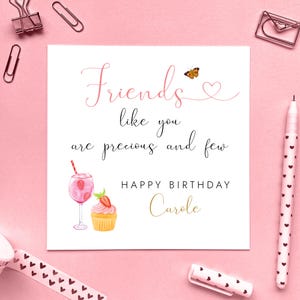 Carte d'anniversaire personnalisée pour amie, pour elle, amis spéciaux, meilleure amie, meilleure amie, 30e, 40e, 50e, 60e, 70e anniversaire - tout âge