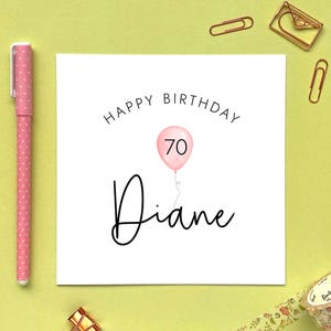 パーソナライズされた70歳の誕生日カード | 今日70歳、節目の誕生日、70歳のお誕生日おめでとう、彼女、友人、母、叔母、妻、パートナー、姉妹へ