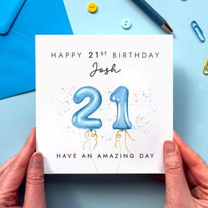 Personalised 21st Birthday Card for Him