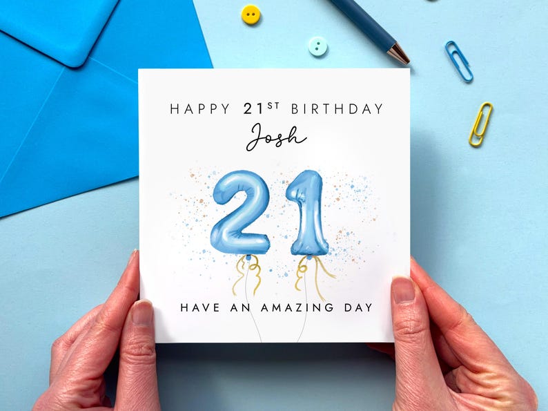 Personalised 21st Birthday Card for Him