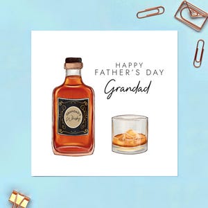 Carte de fête des pères avec whisky pour grand-père, arrière-grand-père, grand-père, grand-père, grand-père, grand-père, grand-père, père, bampa, papa, papa, papa, papa