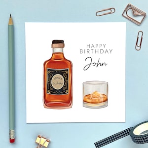 d'anniversaire personnalisée whisky pour lui | Homme, père, grand-père, oncle, frère, gendre, arrière-grand-père, voisin 50e 60e 70e 80e 90e