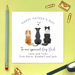 Custom Dogs Father's Day Card, From the Dogs, for Dog Dad, Husband ...