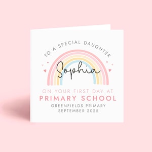 Carte d'entrée à l'école primaire pour une fille, carte d'entrée à l'école primaire pour une fille, carte d'entrée à l'école porte-bonheur pour petite-fille