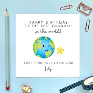 Carte d'anniversaire Meilleur grand-père du monde pour enfants, enfant, bébé, enfants, pour papa, papa, papa, grand-père, arrière-grand-père, grand-père, papa