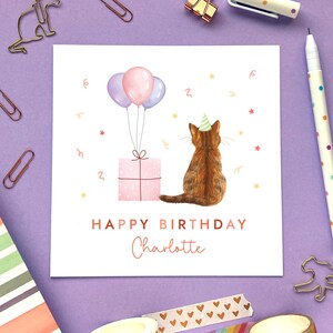 Personalised Choose the Cat Any Age Birthday Card for Her | Daughter, Granddaughter, Niece, Wife, Girlfriend, Girl | 16th 18th 21st 30th