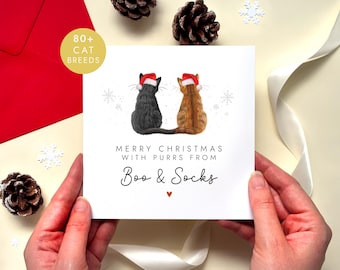 Personalised Christmas Card from the Cats | Custom Cat Christmas Card | Personalised Pet Christmas Card from Cat