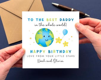 Personalised Birthday Card for Daddy | Best Daddy in the World Card from Children