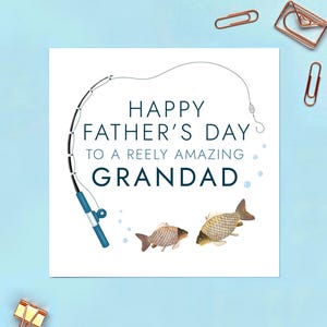 Angeln Vatertagskarte für Opa, Opa, Gramps, Pops, Papa, Grampy, Granda, Dad, Daddy, Urgroßvater, Fischer, Fischer, Fisch