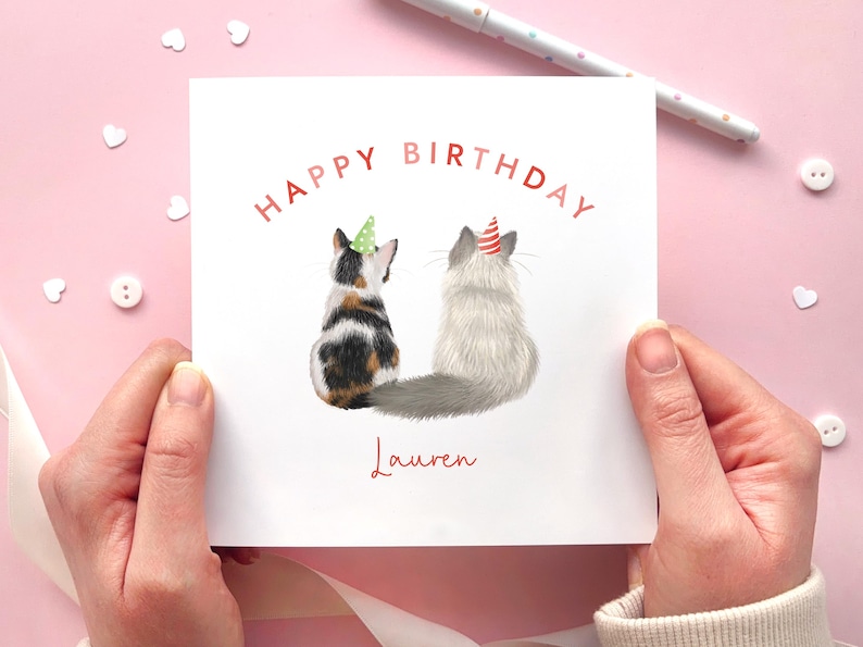 Personalised Choose the Cats Birthday Card for Him or Her | Son, Grandson, Nephew, Dad, Daughter, Granddaughter, Niece, Mum image 2