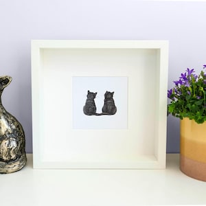 Personalised Any Colour Cats Art Print | Square Cat Artwork Print | Cat Birthday Gift, Cats Mothers Day Present | Choose from over 60+ Cats