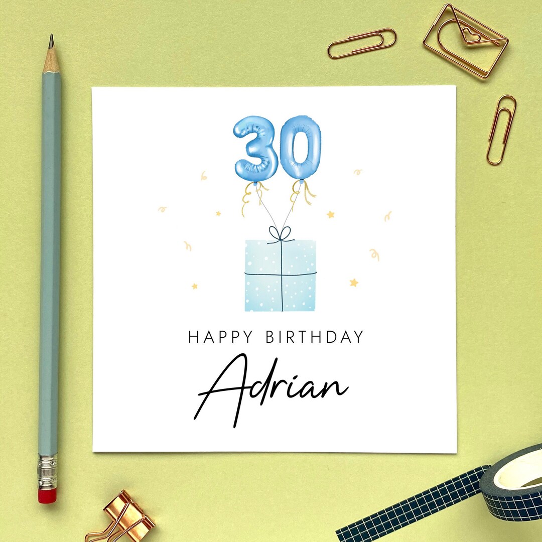 Personalised 30th Birthday Card for Him | Son, Grandson, Nephew ...