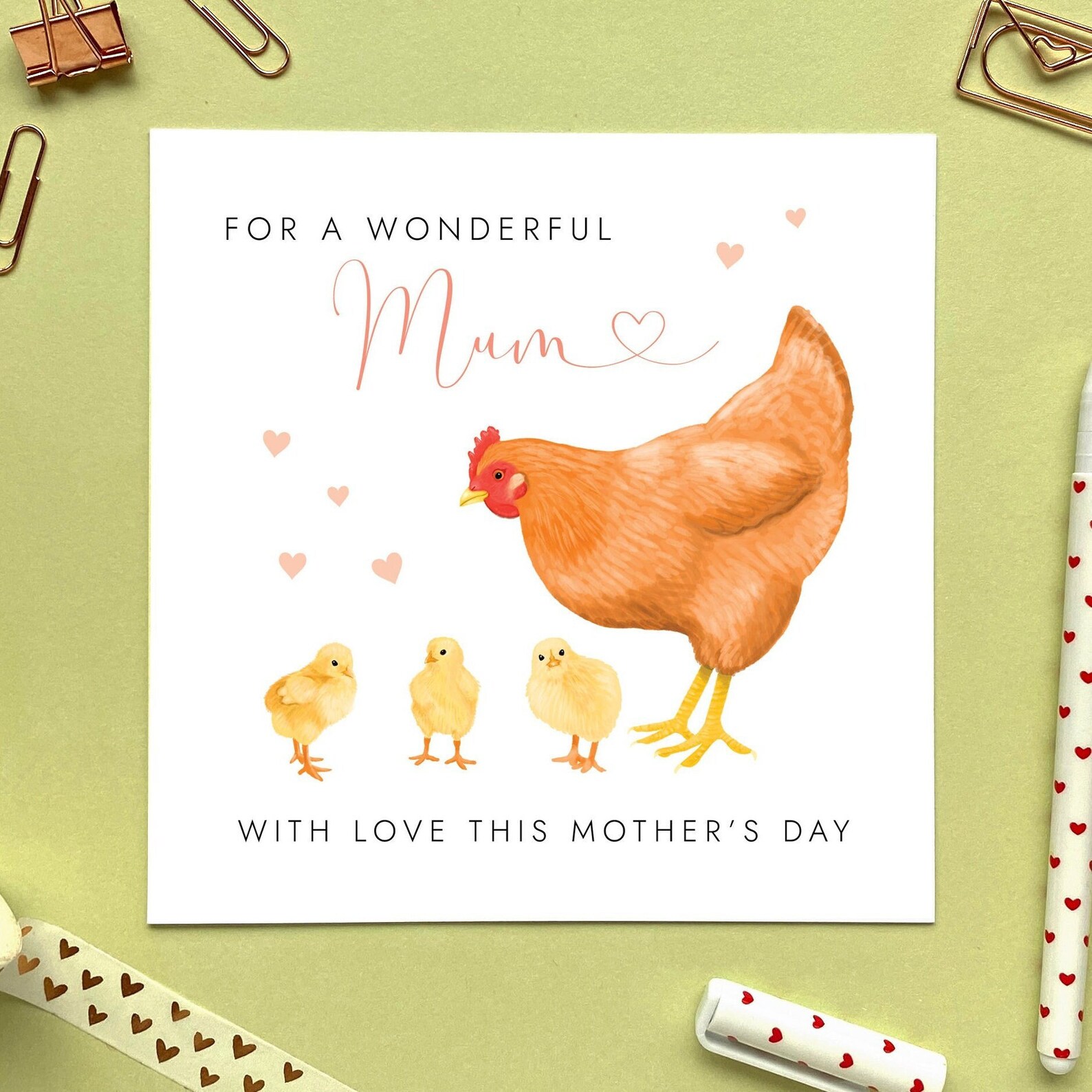 Personalised Chicken Mother's Day Card for a Special Etsy UK