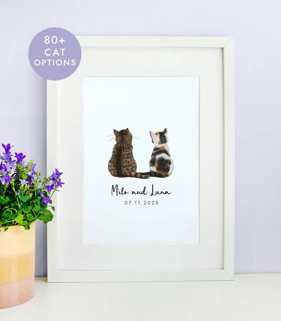 A4 Cat Print - Etsy