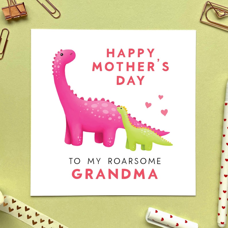 Personalised Dinosaur Mother's Day Card for a Special - Etsy UK