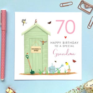 Personalised In The Garden Any Age Birthday Card for Her |  Mum, Mom, Mam, Nan, Nana, Nanny Granny, Grandma Great Gran | 60th 70th 80th 90th
