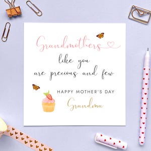 Personalisierte Muttertagskarte für Oma | Sentimental, Mum, Mom, Mam, Mummy, Gran, Oma, Nan, Nanny, Nana, Nonna, Urgroßmutter