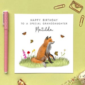 d'anniversaire personnalisée renard | Pour elle, Maman, Grand-mère, Tante, Grand-mère, femme, Fille, Arrière petite fille, Ami, Fille, Sœur, Femmes
