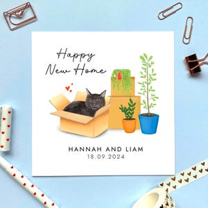 Carte personnalisée Choisissez le chat pour la nouvelle maison | Je viens d'emménager, Pour un couple, Amis, Fille, Petite fille, Maman, Papa, Parents, Fils, Nièce