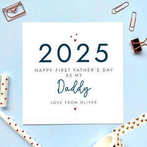 Erste Vatertagskarte als mein Daddy, Dada, Papa, Opa, Opa, Opa, Opa, Grampy, Opa, vom Baby, Neugeborenen, Kind, Sohn Tochter, Name, 1