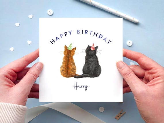 Personalised Choose the Cats Birthday Card for Him or Her | Son, Grandson, Nephew, Dad, Daughter, Granddaughter, Niece, Mum