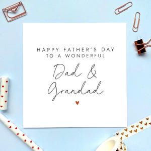 Dad & Grandad Vatertagskarte, alles Gute zum Vatertag für Papa, Opa, Opa, Grampy, Granda, Pops, Grandpappy, Papa, Poppa, Gaga, Opa