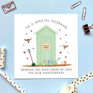 d'anniversaire personnalisée pour abri de jardin | Pour lui, elle, mari, femme, partenaire, fiancé, fiancée, homme, femme | 5, 10, 15, 20, 30