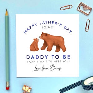 Bären Vatertagskarte von Bump, für den werdenden Papa, Dada, neuen Vater, Schwangeren, Baby, Opa, Opa, Erwartet, Opa, Opa, Opa