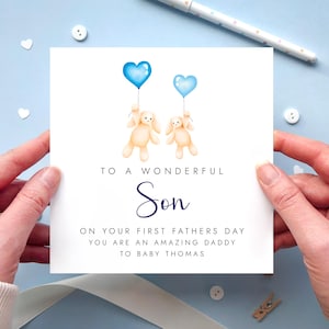 Personalised 1st Father's Day Card for Son