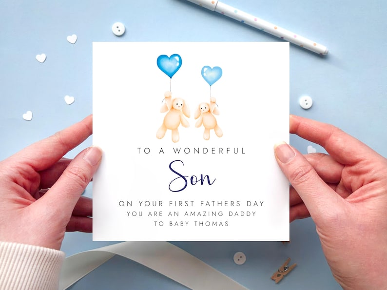 Personalised 1st Father's Day Card for Son