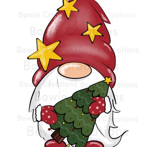 Christmas Gnome PNG for Sublimation, Christmas Clipart, Gonk Designs