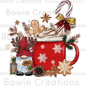 Hot Cocoa Gnome png, Christmas Gonk PNG for Sublimation, Christmas Gnome