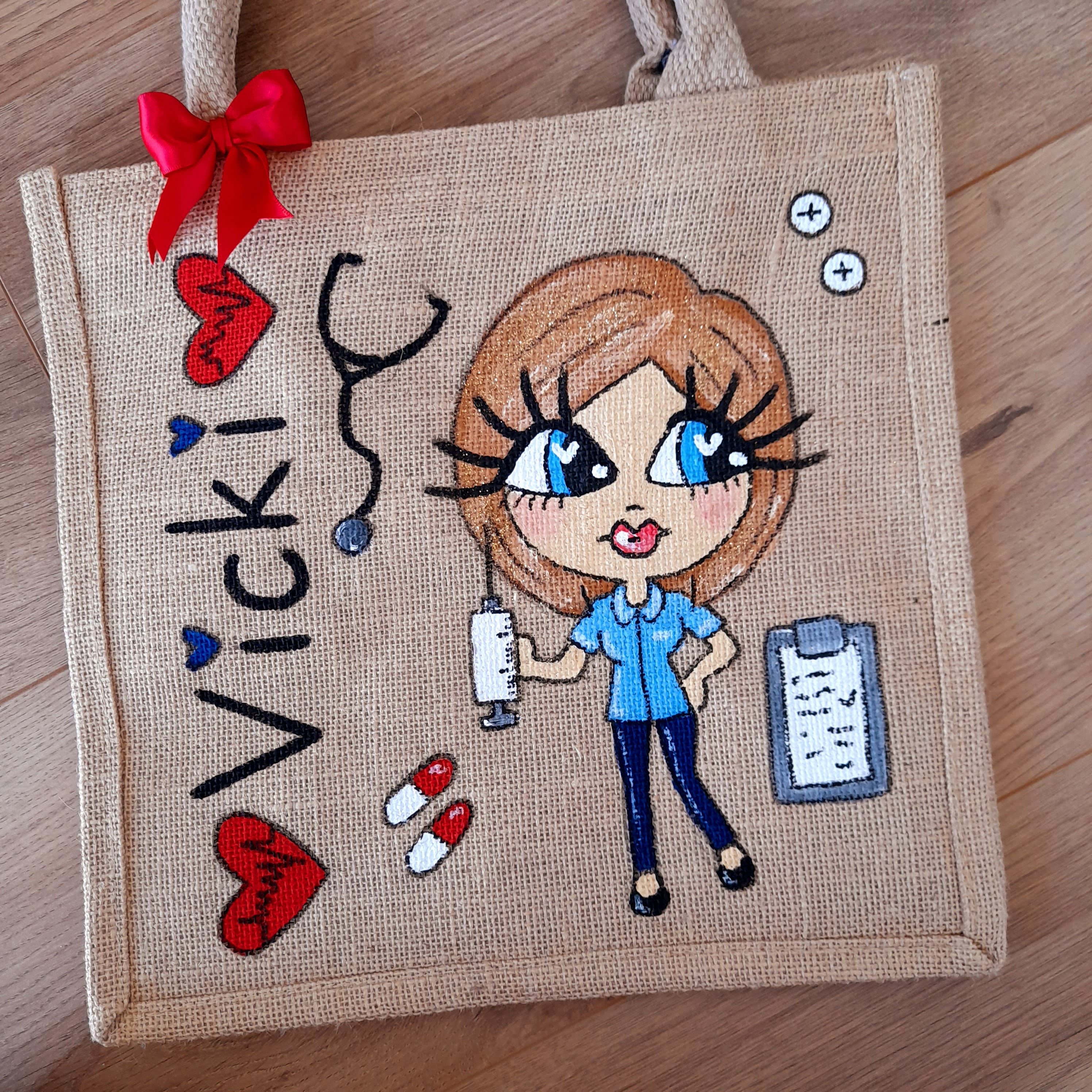 Nurse jute bag hot sale