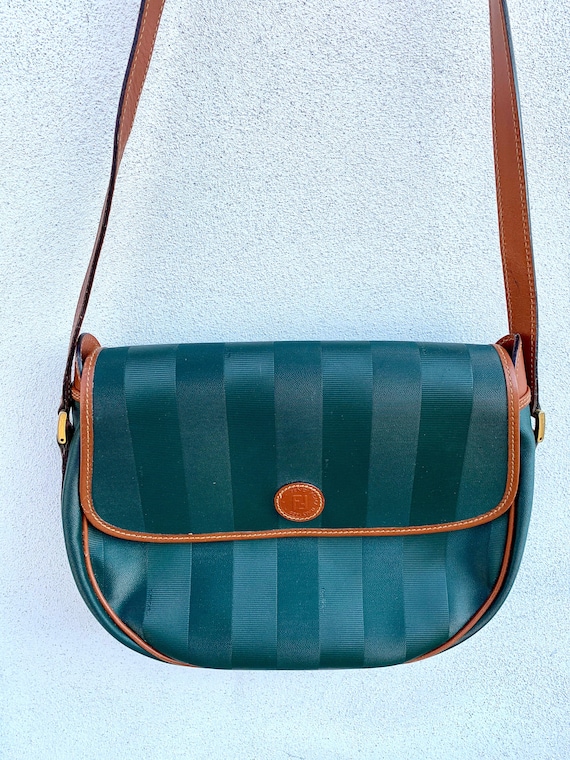 Fendi Pequin vintage saddle bag
