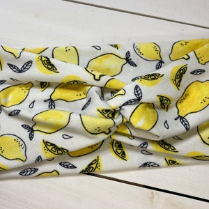 Lemon Twisted headband | Soft Cotton | Turban Twist Headband