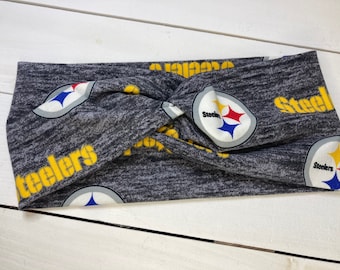Pittsburgh Steelers Twisted headband | Soft Cotton | Turban Twist Headband