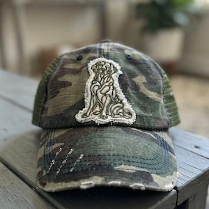 Hunting Dog  | Spaniel | Brittany | Customized Distressed Patch Baseball Caps
