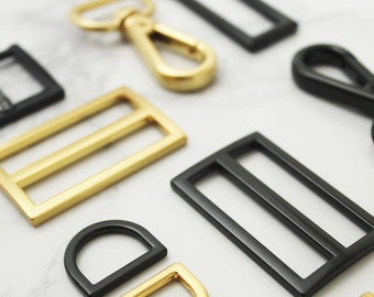 4pcs Handbag hardware, Square ring, Slide buckle, Snap hook, Buckle, Dring, End cap High-end, LIMITED EDITION