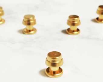 Handbag Studs: Screw Rivet Bag Closure 9mm Brass