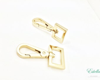 2pcs 15mm 20mm Swivel Straight Edge Push Gate Snap Hook Handbag making supplies High-End
