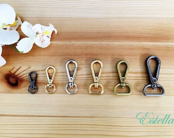 4pcs High-End Zinc Swivel Snap Hooks: Bag Making Supplies