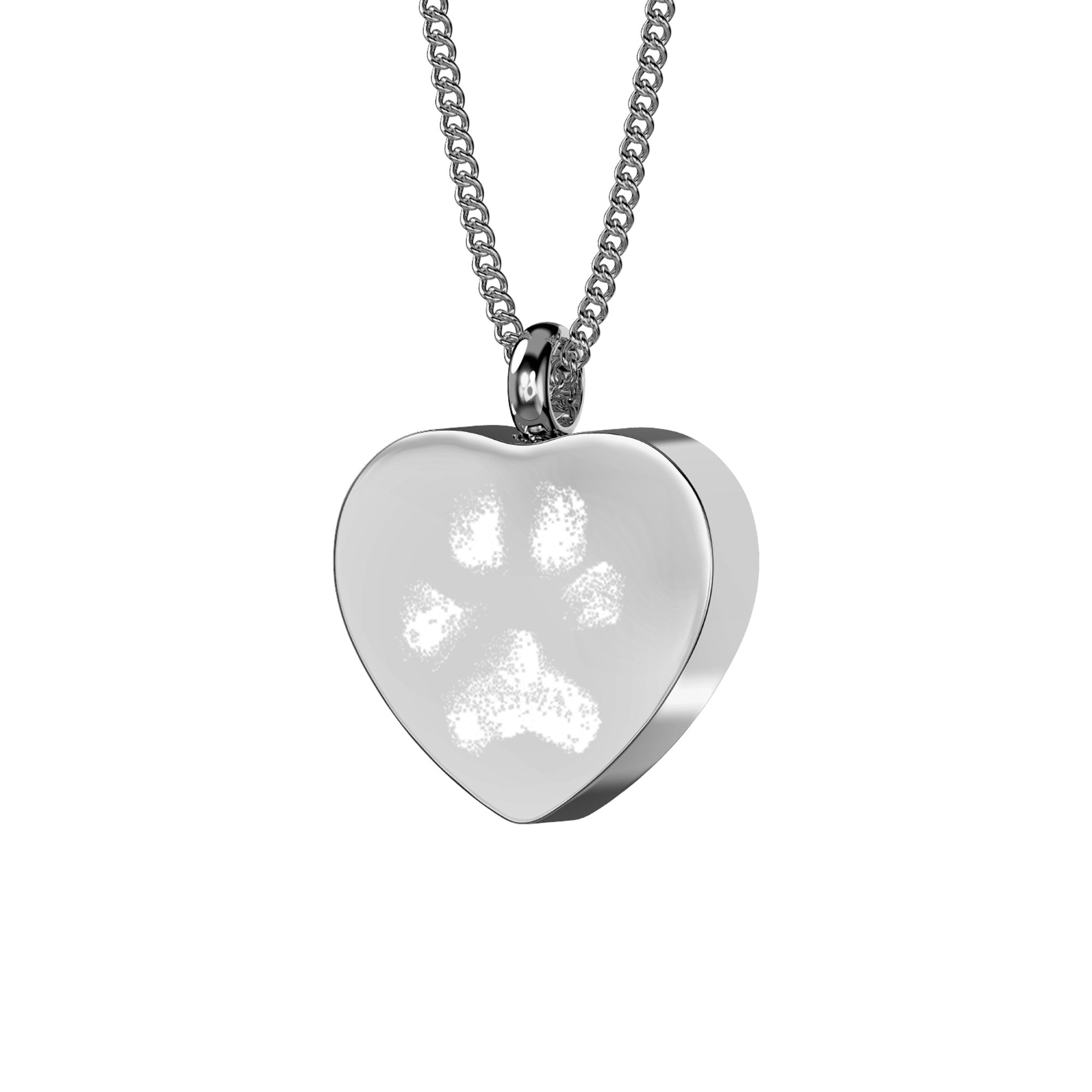 Sterling Silver Memorial Keepsake Urn Necklace For Pet Ashes