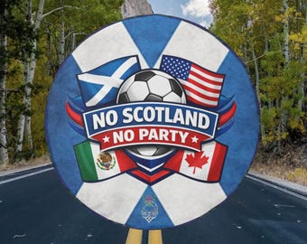 No Scotland No Party Spare Tire Cover – Football World Cup (16")