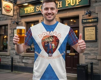 All Over Print T-shirt Scotland Football World Cup 2026 - Donald Where's Yur Boozers