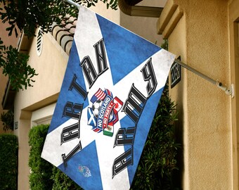 Tartan Army Flag 36" x 60"(Twin Sides) - Scotland Supporters - Customised to order